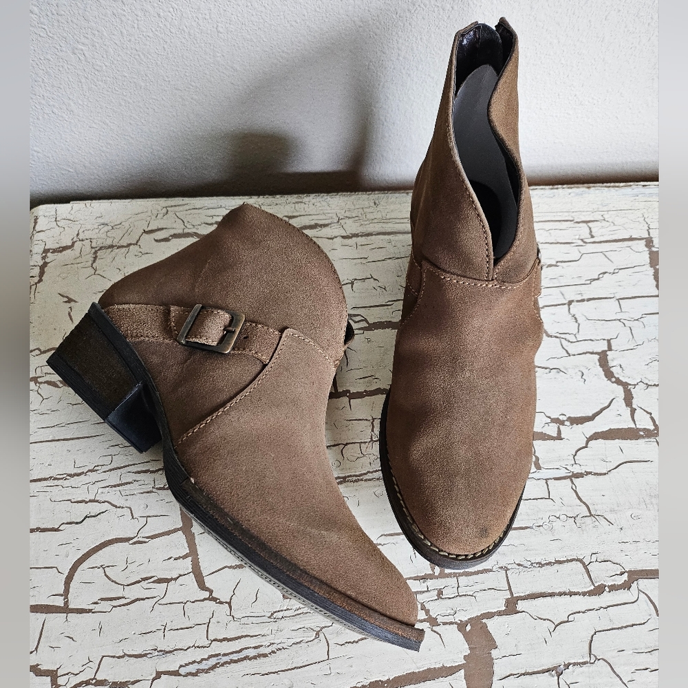 Mas Artisan 8.5 Diego Taupe Suede Leather Boots